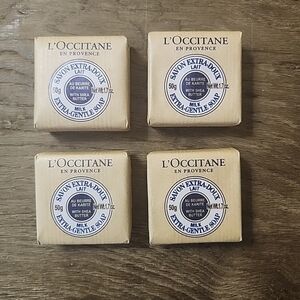 New L'OCCITANE Shea Butter Extra Gentle Milk Vegetable Soap Lot 4 Bars 1.7 oz ea